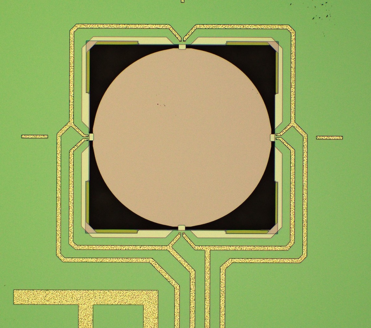 NANOSENSORS Membrane-type Surface-stress Sensors (MSS) type for liquid applications “SD-MSS-1K2GP” – top view of sensor platform. This is the raw sensors platform. It still needs to be coated with a detection layer by the individual researcher in order to become a fully functional sensor.