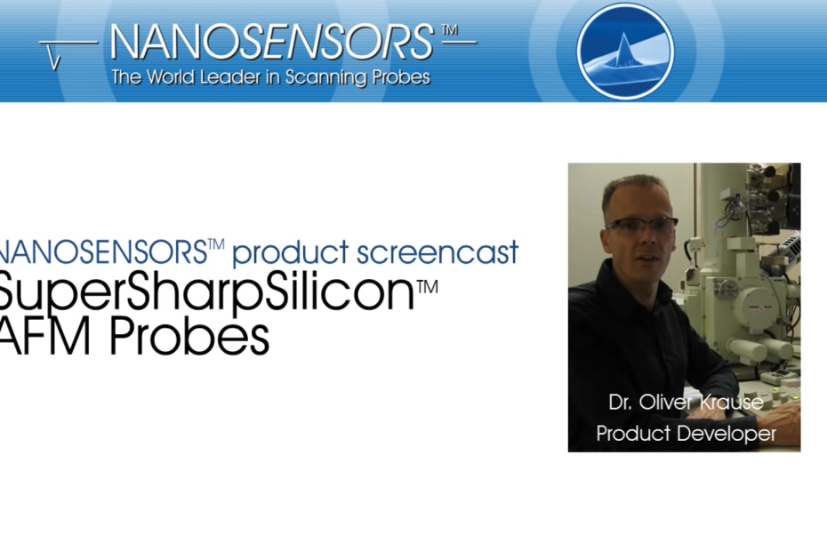 Product screencast NANOSENSORS SuperSharpSilicon